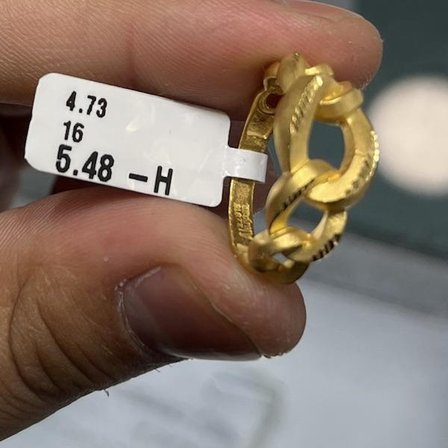 Halka Zincirli Çember Örgü Altın Döküm Yüzük 22 Ayar 4.73 Gram Kadın Hediye