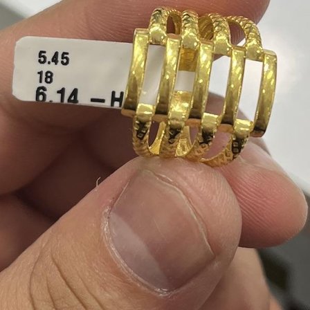 Kaburga Örgü Sıralı Altın Döküm Yüzük 22 Ayar 5.45 Gram Kadın Hediye