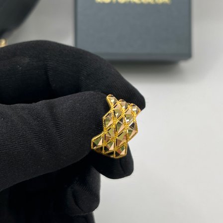 Baklava Kalemli Ajurlu Geometrik Altın Yüzük 22 Ayar 3.81 Gram Kadın Hediye