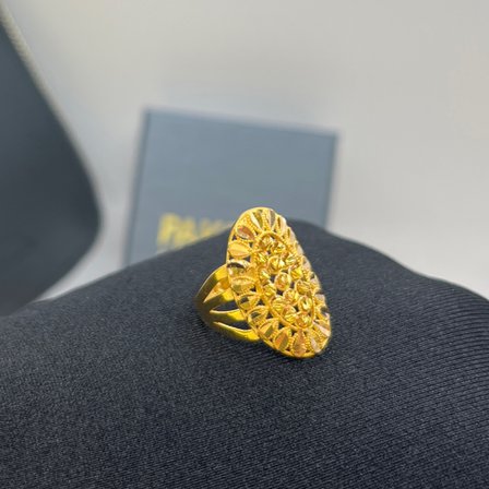 Dorika Yaprak Ajurlu Kalemli Çiçek Altın Yüzük 22 Ayar 4.13 Gram Kadın Hediye