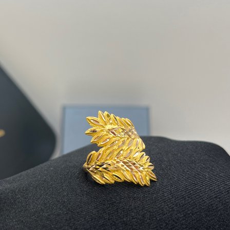 Başak Yaprak Kalemli Altın Yüzük 22 Ayar 5.97 Gram Kadın Hediye