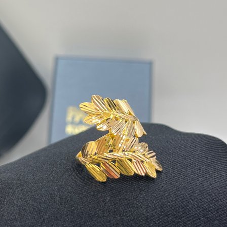 Başak Yaprak Kalemli Altın Yüzük 22 Ayar 4.77 Gram Kadın Hediye