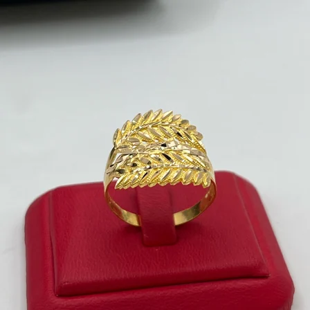 Başak Yaprak Kalemli Ajurlu Altın Yüzük 22 Ayar 4.91 Gram Kadın Hediye