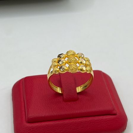 Dorika Top Top Kumlu Kalemli Altın Yüzük 22 Ayar 4.45 Gram Kadın Hediye