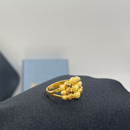 Dorika Top Top Kumlu Kalemli Altın Yüzük 22 Ayar 4.45 Gram Kadın Hediye