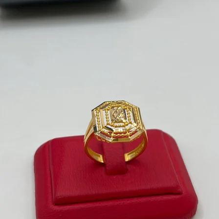 Baget Dorika Top Top Sıralı Ajurlu Çevreli Altın Yüzük 22 Ayar 4.33 Gram Kadın Hediye