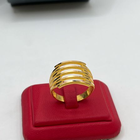 Kaburga Sıralı Kalemli Ajurlu Altın Yüzük 22 Ayar 5.99 Gram Kadın Hediye