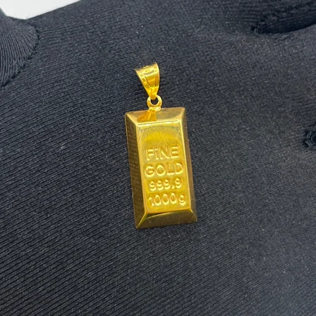 Külçe Plaka Altın Kolye Ucu 22 Ayar 2.10 Gram Kadın Hediye