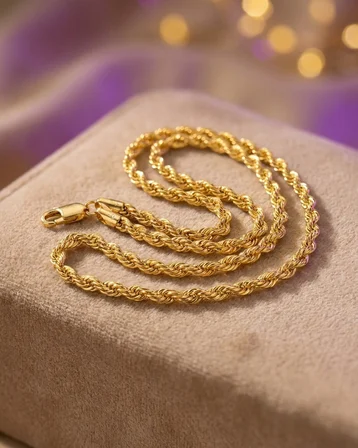 Zincirli Altın Halat Kolye 22 Ayar 9.00 Gram Kadın Hediye