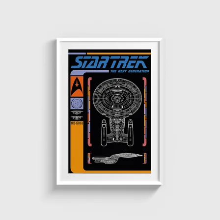 Star Trek The Next Generation Dizi Posteri Tablo Çerçeveli Poster Duvar Dekorasyonu