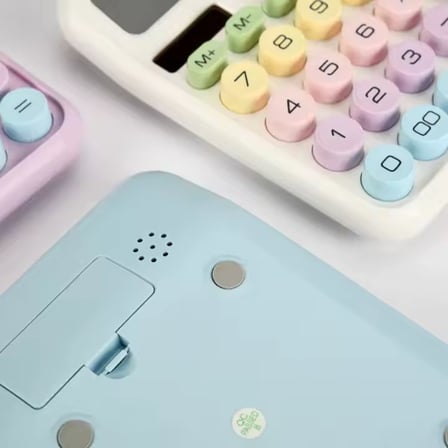 Masaüstü Aksesuarı Şık Aksesuar Çanta Eşyası HesapMakinesi Pastel Tuşlu Renkli Hesap Makinesi