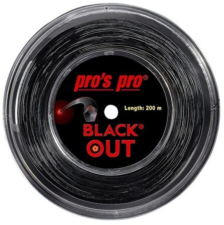 Pros Pro Black Out 1,24 mm. Rulo Raket Kordajı 200 metre Siyah