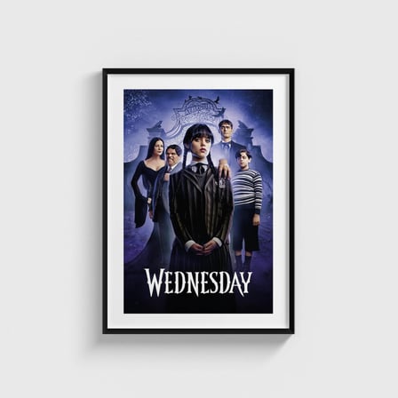 Wednesday Dizi Posteri Tablo Çerçeveli Poster Duvar Dekorasyonu