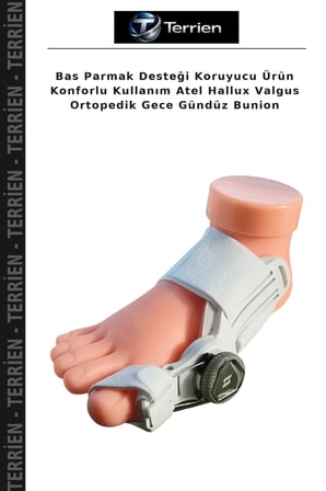 Bas Parmak Desteği Koruyucu Ürün Konforlu Kullanım Atel Hallux Valgus Ortopedik Gece Gündüz Bunion