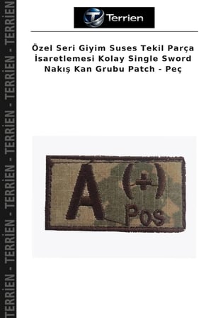 Özel Seri Giyim Suses Tekil Parça İsaretlemesi Kolay Single Sword Nakış Kan Grubu Patch - Peç