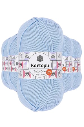Northcity Baby One Tüylenmeyen El Örgü İ̇Pi – 5'Li Mavi Set K544 | Anti-Pilling Akrilik Yün
