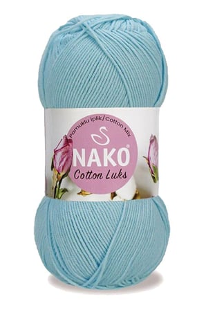 Northcity Cotton Lüks İplik Yünü – Buz Mavi 5 Yumak, %60 Pamuk %40 Akrilik, Yelek Tunik Kazak Hırka İpi