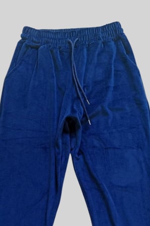 Northcity Parlak Kadife Cepli Pantolon - Eşofman & Pijama Altı Unisex Lastikli Paça Lacivert