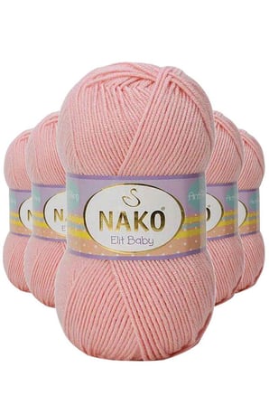 Northcity Elite Baby El Örgü İpi Tüylenmeyen Bebek Yünü Pudra 6165 – 5’li Paket