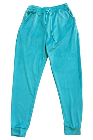 Northcity Parlak Kadife Cepli Pantolon Eşofman Pijama Altı Unisex Lastikli Paça Yeşil