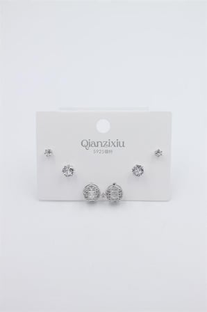 Northcity Gümüş Çoklu Set Küpe - Alerji Yapmaz, Kararmaz