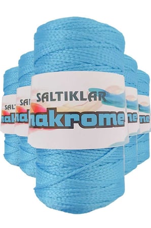 Northcity 5 Adet Polyester Makrome İpi 3050 Mavi – Dayanıklı Organza İpi 100 gr