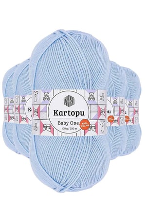 Northcity Baby One Tüylenmeyen El Örgü İpi – 5'li Mavi Set, %100 Anti-Pilling Akrilik