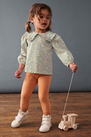 % 100 Pamuklu Green Ditsy Alt Üst Takım