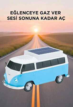 Vosvos Tasarımlı Solar Şarjlı Bluetooth Hoparlör 5W Güçlü Ses