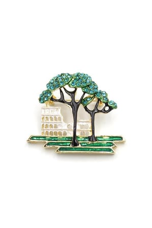 Northcity Kolezyum Broş - Yeşil, Zarif ve Şık Tasarımlı Aksesuar