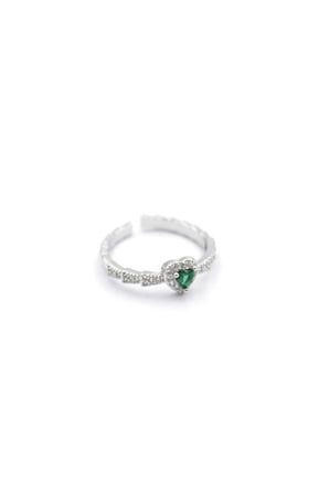Northcity Taşlı Kalp Yüzük - Gümüş Kaliteli Aksesuar