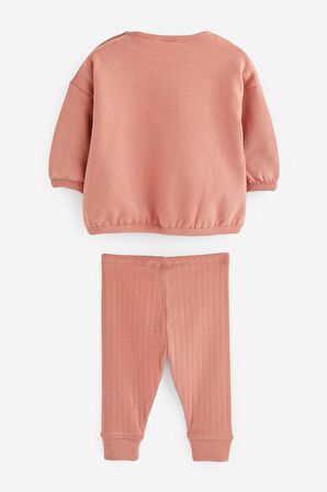 % 100 Pamuklu Orange Sweatshirt Atl Üst Takım