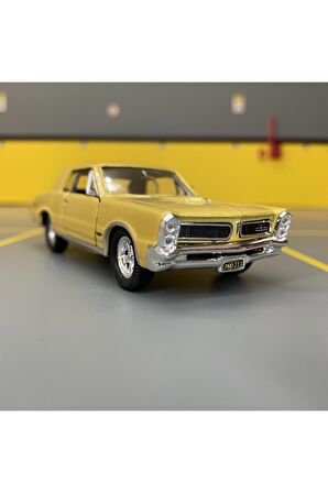 Pontiac Gto 1965 1/36 Ölçek Çek Bırak Diecast Metal Model Oyuncak Araba