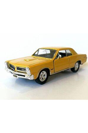 Pontiac Gto 1/36 Ölçek Çek Bırak Metal Model Oyuncak Araba Sarı