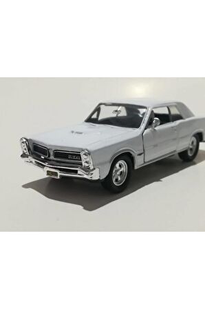 Pontiac Gto 1/36 Ölçek Çek Bırak Metal Model Oyuncak Araba Beyaz