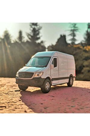 Sprinter Beyaz Koleksiyon Metal Araba 12cm Ticari Araba