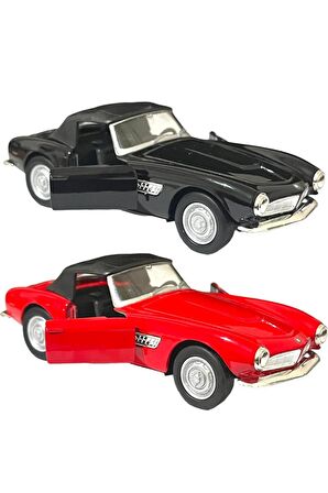 Bmw 507 Model Araba 1956 Model 1/36 Kırmızı Ve Siyah 2li Set