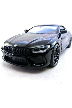 BMW M8 Diecast Çek Bırak Model Araba 1:34 Ölçek Siyah