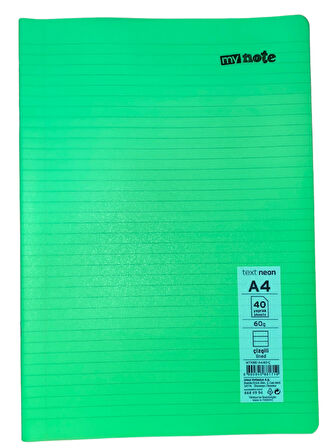 Mynote Text Neo Defter A4 40 Yp Çizgili