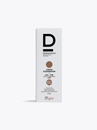 Dermoskin Be Bright SPF50+ Likit Fondöten 33ml - Light