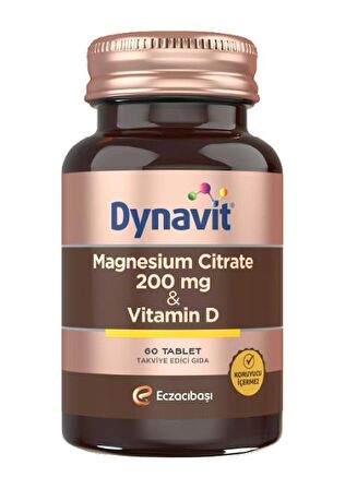 Dynavit Magnesium Citrate 200 Mg & Vitamin D 60 Tablet