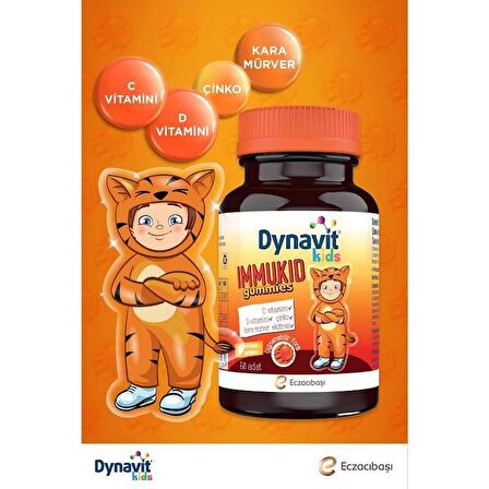 Dynavit Kids Immukid Gummies 60 Adet Çiğnenebilir Form