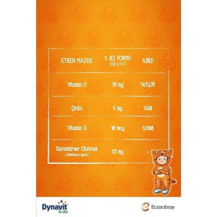 Dynavit Kids Immukid Gummies 60 Adet Çiğnenebilir Form