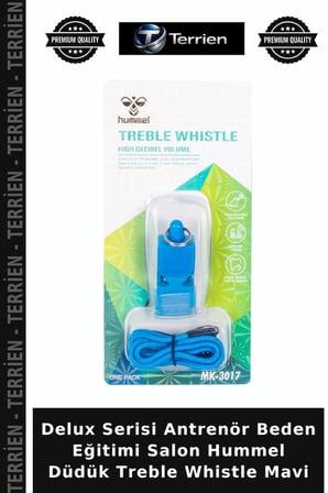 Delux Serisi Antrenör Beden Eğitimi Salon Hummel Düdük Treble Whistle Mavi