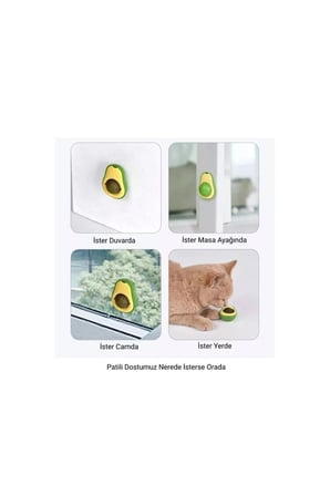 2 Adet Avokado Kedi Nanesi Oyun Topu – Catnip Toy, Kediler İçin Etkileşim Oyuncağı, Diş Temizlemeye Yardımcı Tasarım