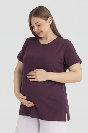 Premium Mevsimlik Casual Ev Giyimi Pamuklu Kısa Kollu Hamile Tişört 3'lü Paket