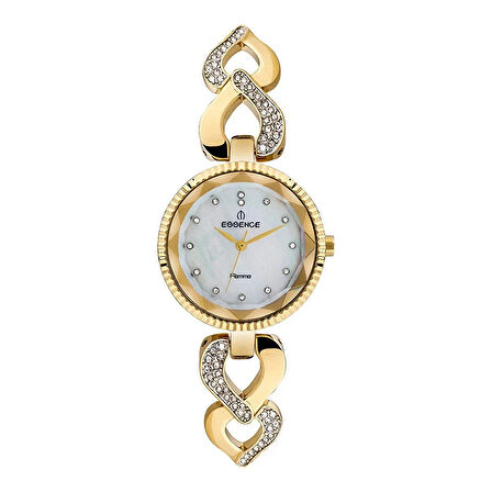 Essence D907.120 Kadın Kol Saati | 26 mm Altın Renkli Taşlı Kasa, Sedef Kadran