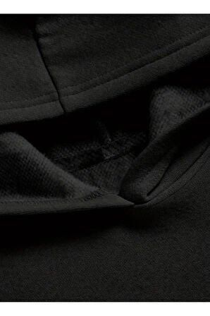 Kız/Erkek Çocuk Çiçekli Kelebek Sırt Baskılı Baskılı Kapüşonlu Sweatshirt Eşofman Takımı
