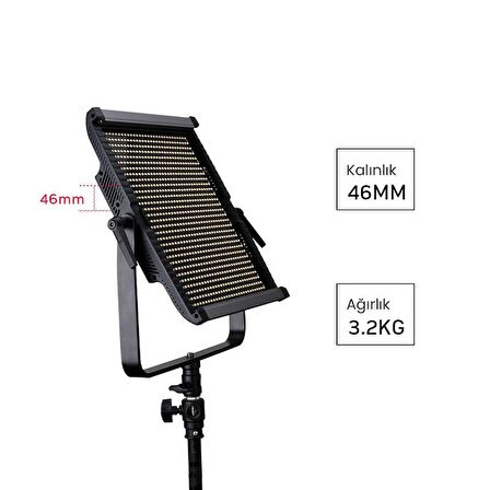 Gdx CF-LED 1700W 2'li Video Led Işığı