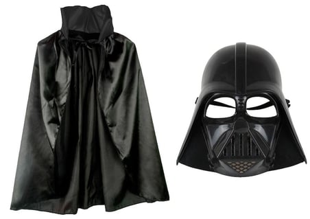 Kutlama Hediyesi Popüler Karakter Oyun Kıyafeti Star Wars Darth Vader Maskesi ve 90 cm Pelerin Seti